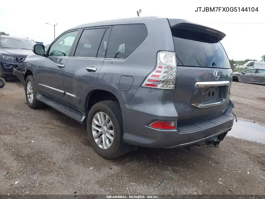2016 Lexus Gx 460 VIN: JTJBM7FX0G5144104 Lot: 42556843