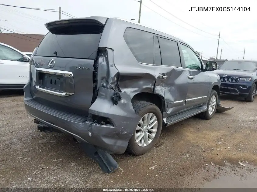 2016 Lexus Gx 460 VIN: JTJBM7FX0G5144104 Lot: 42556843