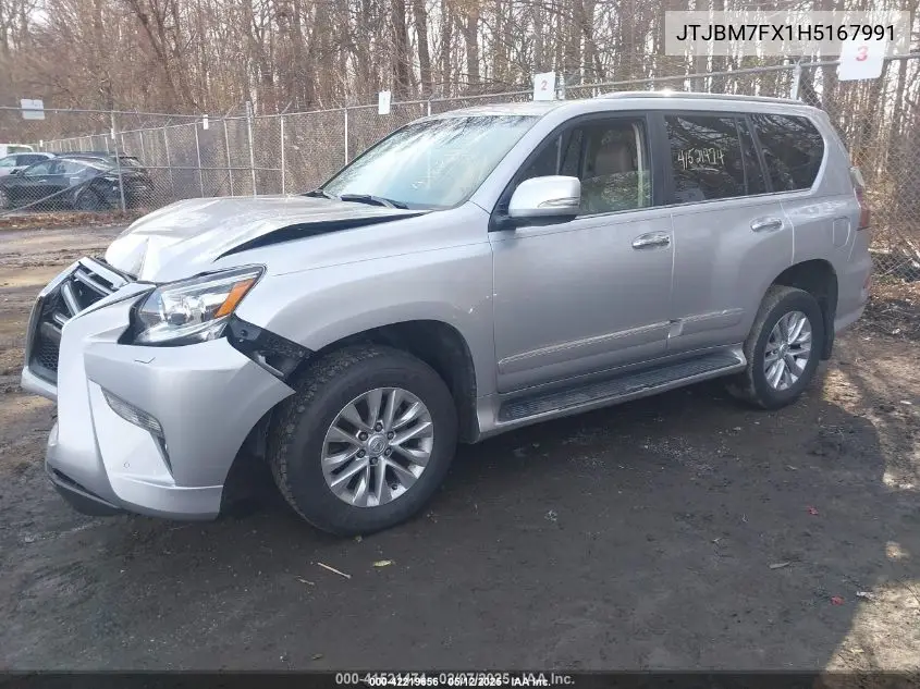 2017 Lexus Gx 460 VIN: JTJBM7FX1H5167991 Lot: 42219656