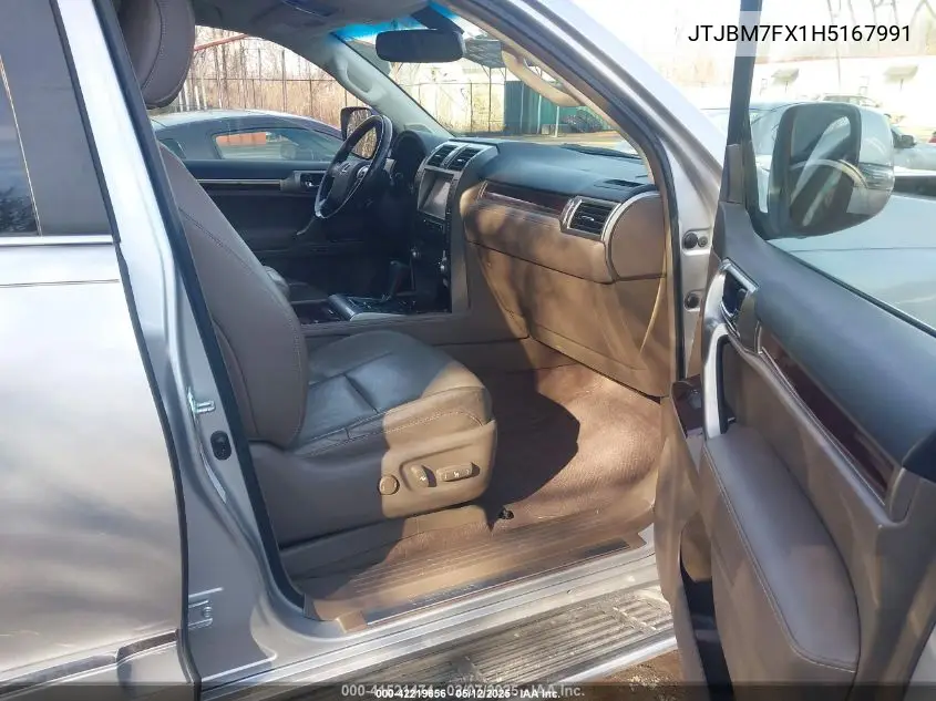 2017 Lexus Gx 460 VIN: JTJBM7FX1H5167991 Lot: 42219656