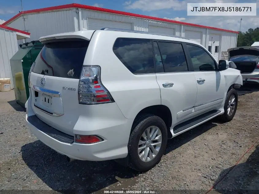 2018 Lexus Gx 460 VIN: JTJBM7FX8J5186771 Lot: 42169289