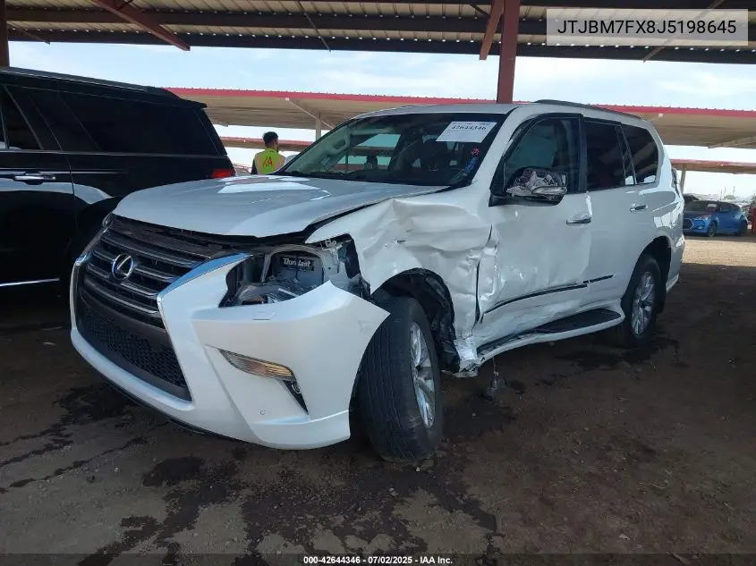 2018 Lexus Gx 460 VIN: JTJBM7FX8J5198645 Lot: 42644346