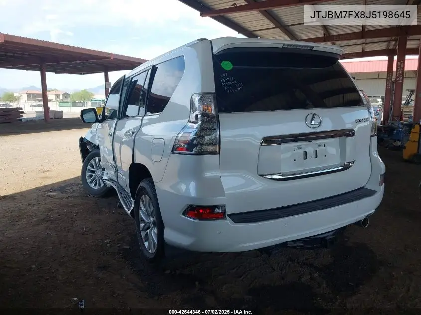 2018 Lexus Gx 460 VIN: JTJBM7FX8J5198645 Lot: 42644346