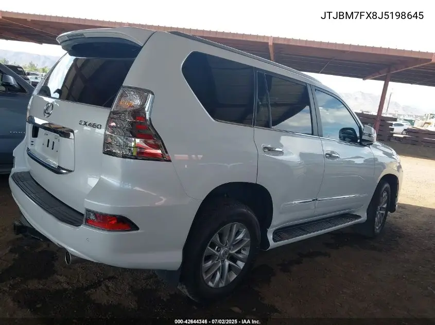 2018 Lexus Gx 460 VIN: JTJBM7FX8J5198645 Lot: 42644346