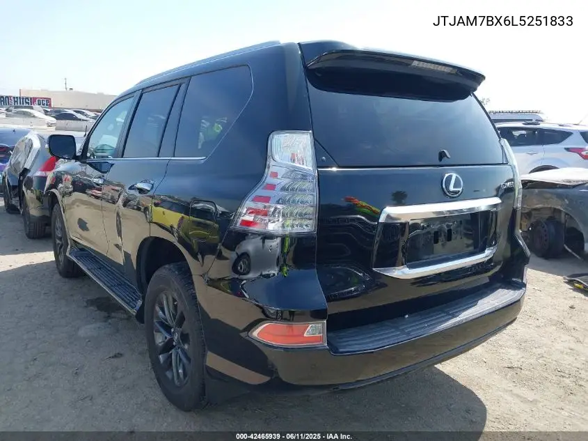 2020 Lexus Gx 460 Premium VIN: JTJAM7BX6L5251833 Lot: 42465939