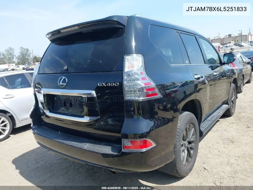 2020 Lexus Gx 460 Premium VIN: JTJAM7BX6L5251833 Lot: 42465939