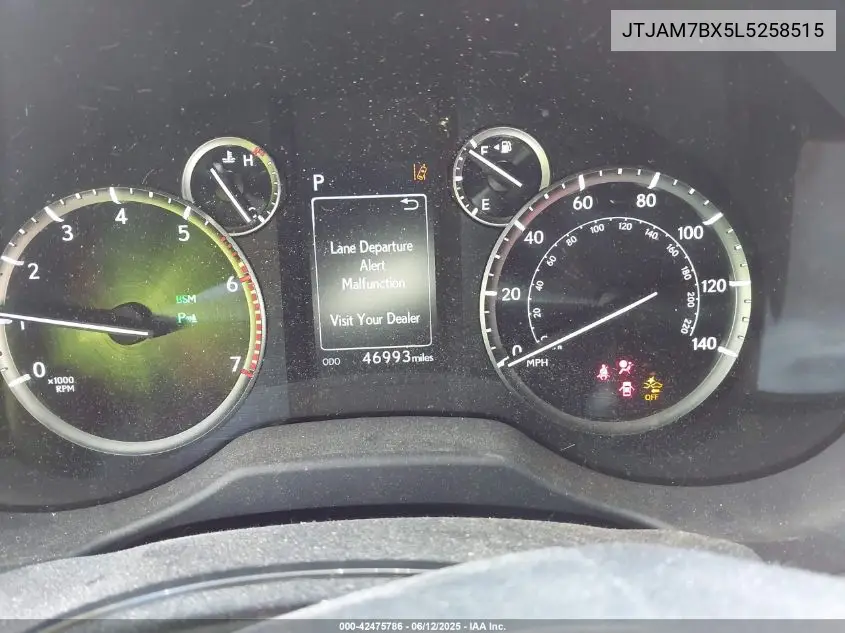 2020 Lexus Gx 460 Premium VIN: JTJAM7BX5L5258515 Lot: 42475786
