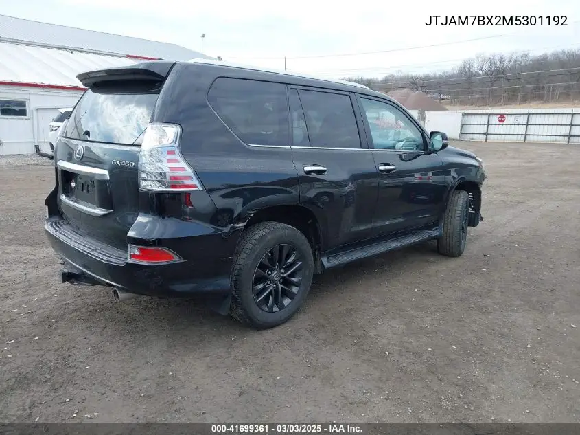 2021 Lexus Gx 460 Premium VIN: JTJAM7BX2M5301192 Lot: 41699361