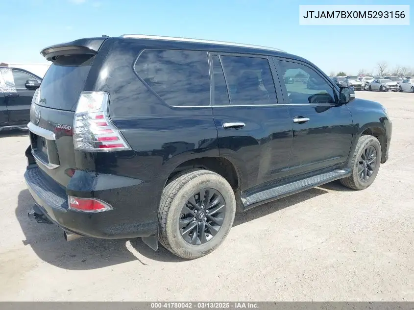 2021 Lexus Gx 460 Premium VIN: JTJAM7BX0M5293156 Lot: 41780042