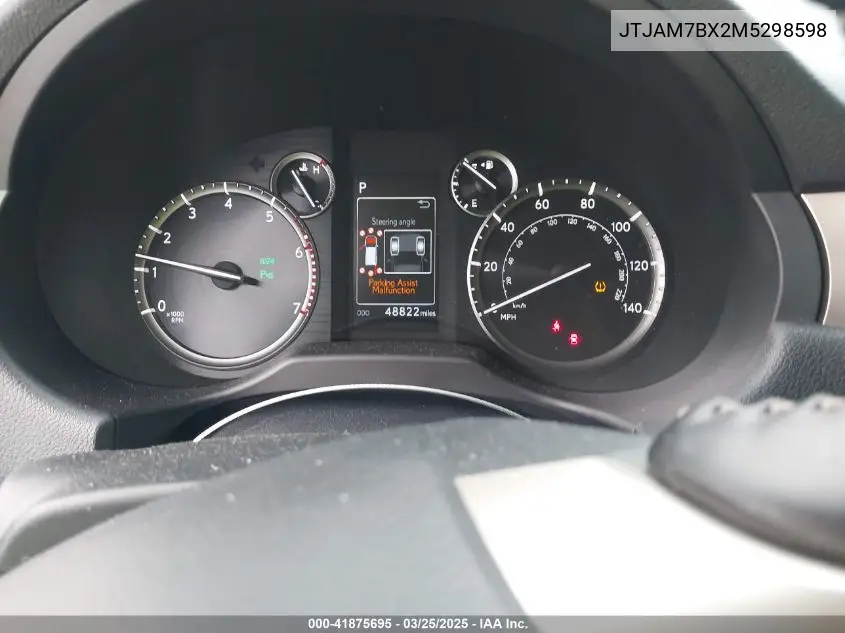 2021 Lexus Gx 460 Premium VIN: JTJAM7BX2M5298598 Lot: 41875695