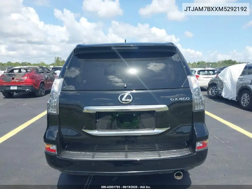 2021 Lexus Gx 460 Premium VIN: JTJAM7BXXM5292192 Lot: 42551793