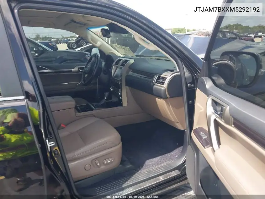 2021 Lexus Gx 460 Premium VIN: JTJAM7BXXM5292192 Lot: 42551793