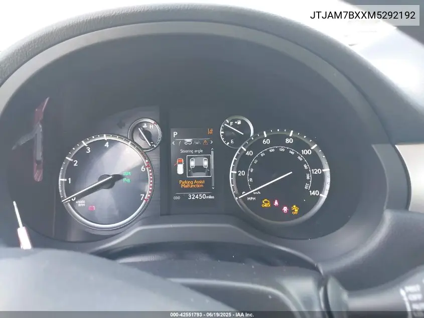 2021 Lexus Gx 460 Premium VIN: JTJAM7BXXM5292192 Lot: 42551793