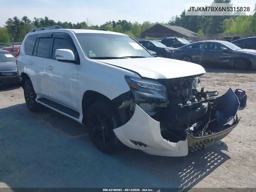 2022 Lexus Gx 460 VIN: JTJKM7BX6N5315828 Lot: 42160383