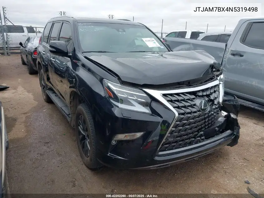 2022 Lexus Gx 460 Premium VIN: JTJAM7BX4N5319498 Lot: 42202260