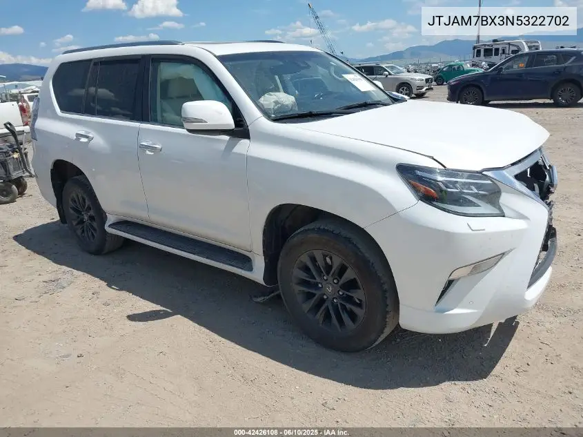 2022 Lexus Gx 460 Premium VIN: JTJAM7BX3N5322702 Lot: 42426108