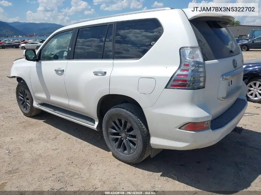 2022 Lexus Gx 460 Premium VIN: JTJAM7BX3N5322702 Lot: 42426108