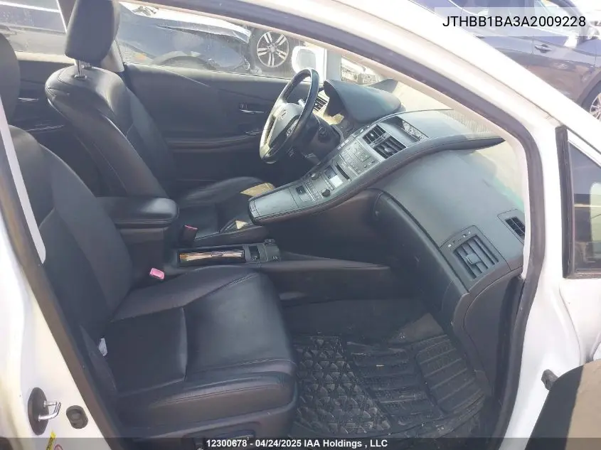 2010 Lexus Hs 250H Premium/Premium Luxury VIN: JTHBB1BA3A2009228 Lot: 12300678