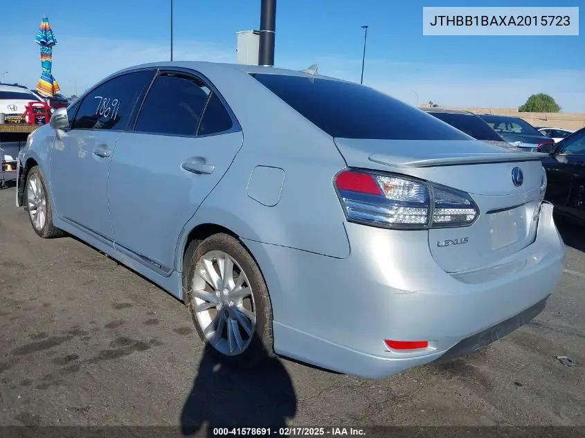 2010 Lexus Hs 250H Premium VIN: JTHBB1BAXA2015723 Lot: 41578691