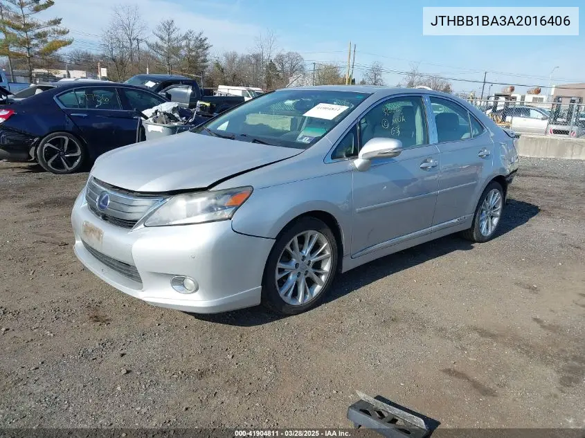 2010 Lexus Hs 250H Premium VIN: JTHBB1BA3A2016406 Lot: 41904811