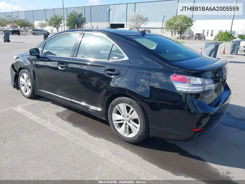 2010 Lexus Hs 250H VIN: JTHBB1BA6A2005559 Lot: 41916795