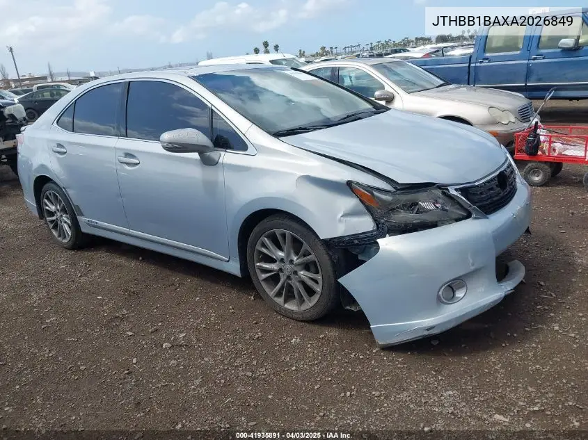 2010 Lexus Hs 250H Premium VIN: JTHBB1BAXA2026849 Lot: 41935891