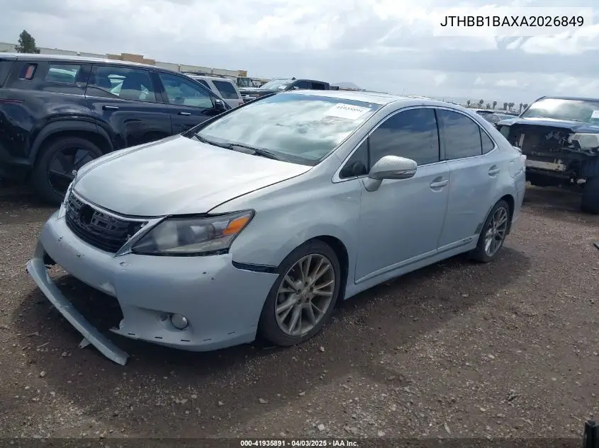 2010 Lexus Hs 250H Premium VIN: JTHBB1BAXA2026849 Lot: 41935891