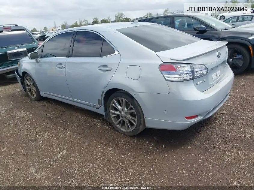2010 Lexus Hs 250H Premium VIN: JTHBB1BAXA2026849 Lot: 41935891