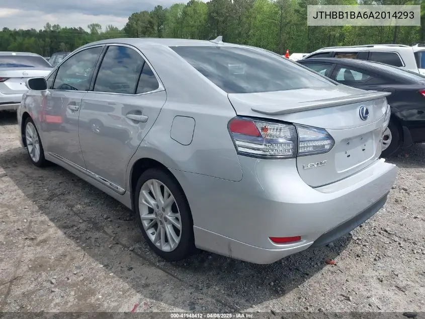 2010 Lexus Hs 250H Premium VIN: JTHBB1BA6A2014293 Lot: 41948412