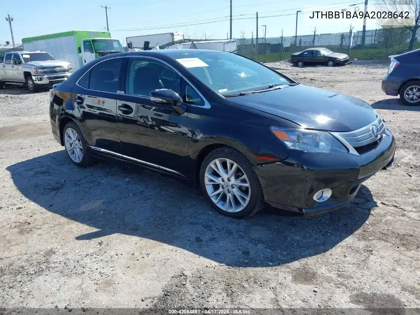 2010 Lexus Hs 250H Premium VIN: JTHBB1BA9A2028642 Lot: 42054851
