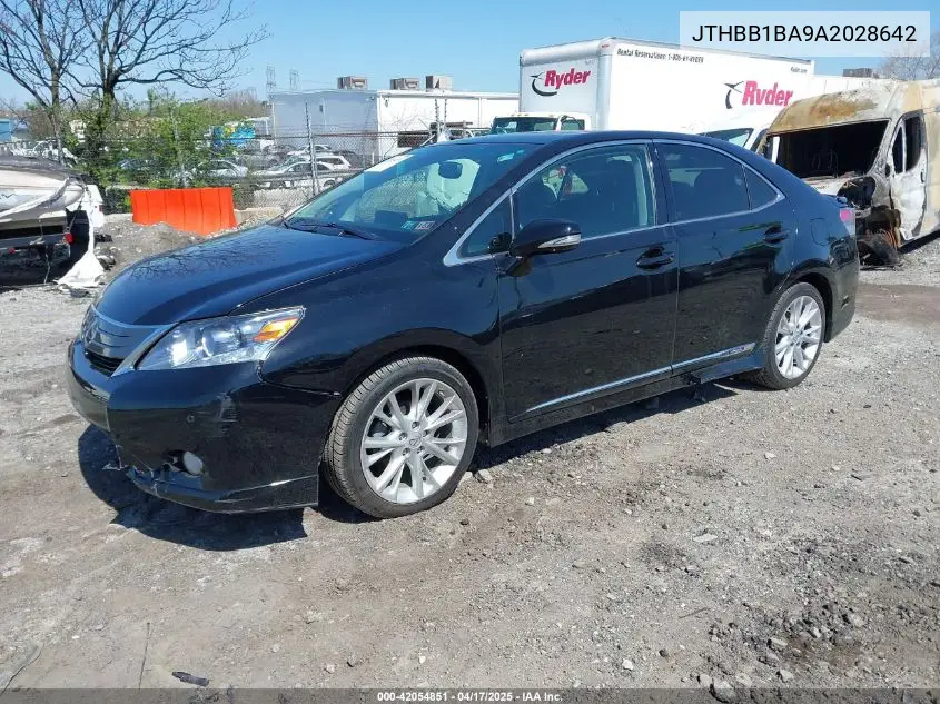 2010 Lexus Hs 250H Premium VIN: JTHBB1BA9A2028642 Lot: 42054851