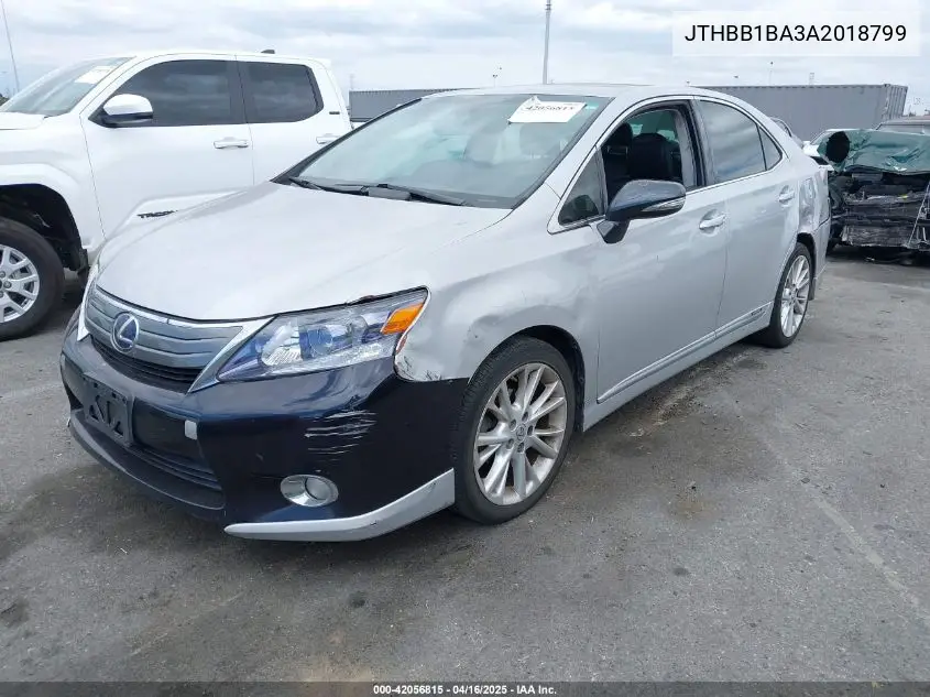 2010 Lexus Hs 250H Premium VIN: JTHBB1BA3A2018799 Lot: 42056815