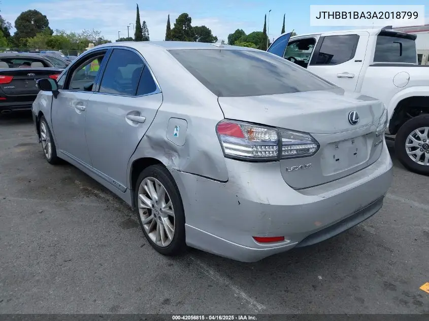 2010 Lexus Hs 250H Premium VIN: JTHBB1BA3A2018799 Lot: 42056815