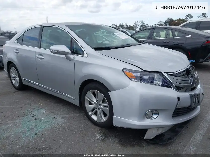 2010 Lexus Hs 250H VIN: JTHBB1BA9A2017446 Lot: 42119697