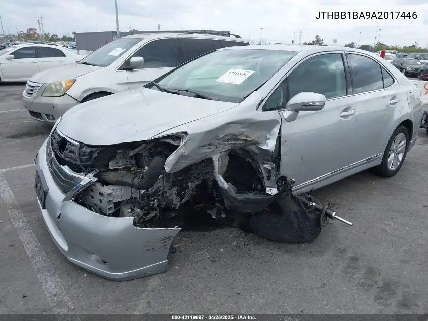2010 Lexus Hs 250H VIN: JTHBB1BA9A2017446 Lot: 42119697