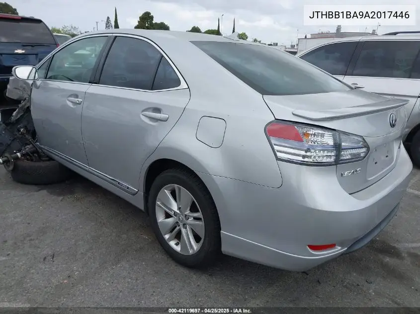 2010 Lexus Hs 250H VIN: JTHBB1BA9A2017446 Lot: 42119697