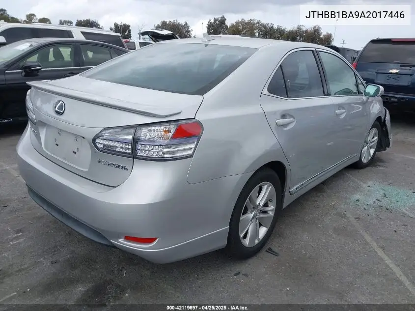 2010 Lexus Hs 250H VIN: JTHBB1BA9A2017446 Lot: 42119697