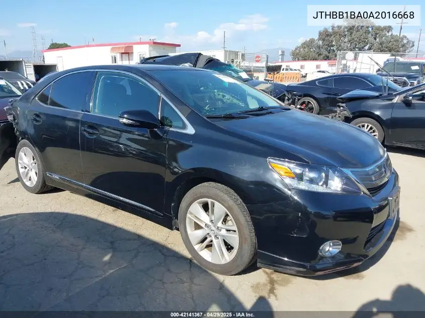 2010 Lexus Hs 250H VIN: JTHBB1BA0A2016668 Lot: 42141367