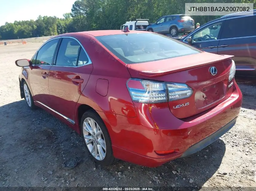 2010 Lexus Hs 250H Premium VIN: JTHBB1BA2A2007082 Lot: 42326232