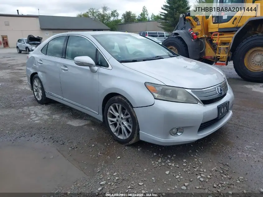 2010 Lexus Hs 250H Premium VIN: JTHBB1BA8A2011444 Lot: 42342993