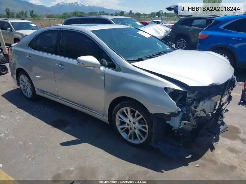 2010 Lexus Hs 250H Premium VIN: JTHBB1BA2A2018244 Lot: 42378005
