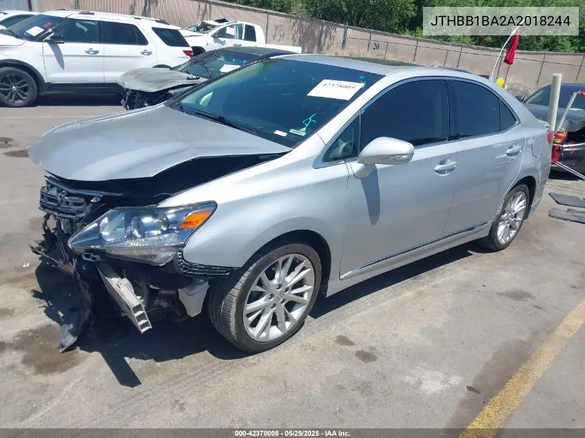 2010 Lexus Hs 250H Premium VIN: JTHBB1BA2A2018244 Lot: 42378005