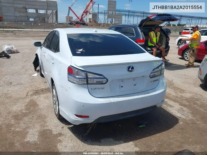 2010 Lexus Hs 250H Premium VIN: JTHBB1BA2A2015554 Lot: 42454563