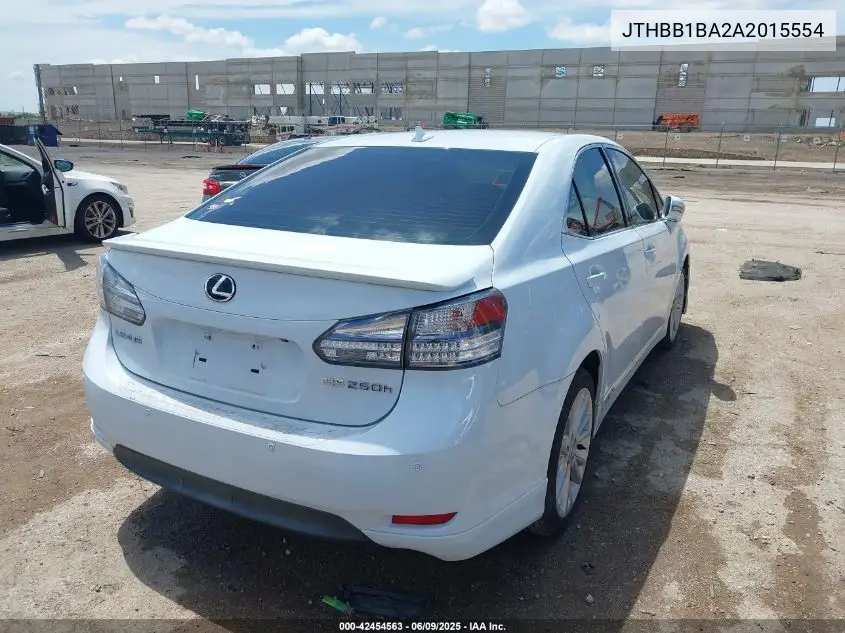 2010 Lexus Hs 250H Premium VIN: JTHBB1BA2A2015554 Lot: 42454563