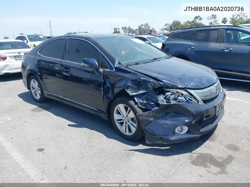 2010 Lexus Hs 250H VIN: JTHBB1BA0A2020736 Lot: 42494658