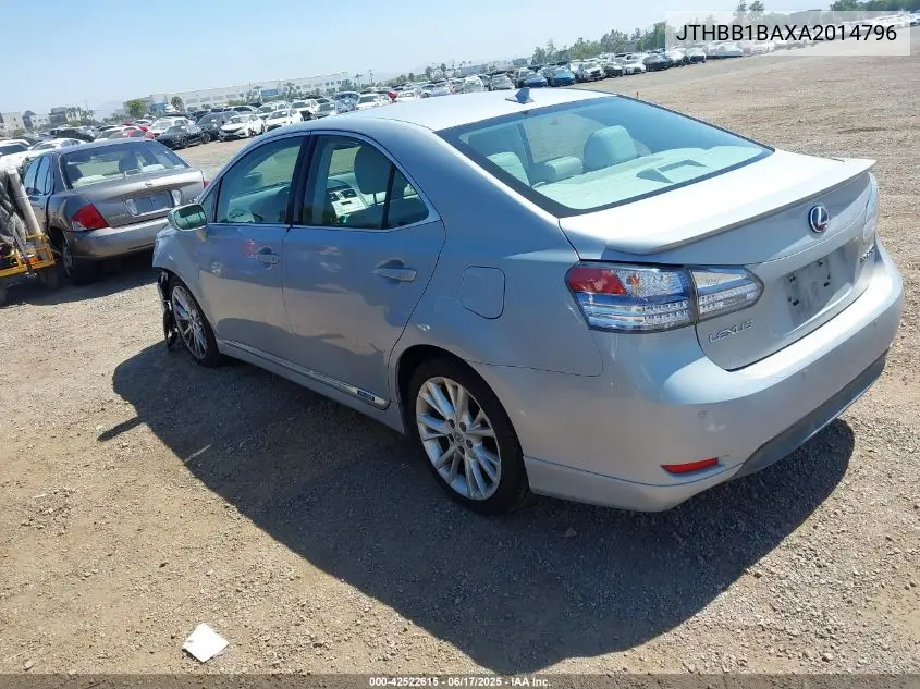 2010 Lexus Hs 250H Premium VIN: JTHBB1BAXA2014796 Lot: 42522615