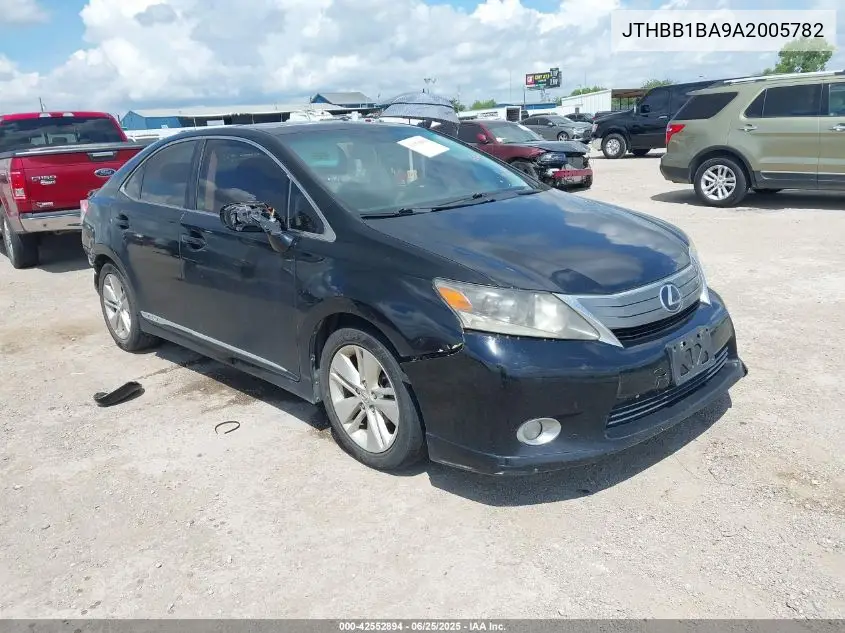 2010 Lexus Hs 250H VIN: JTHBB1BA9A2005782 Lot: 42552894