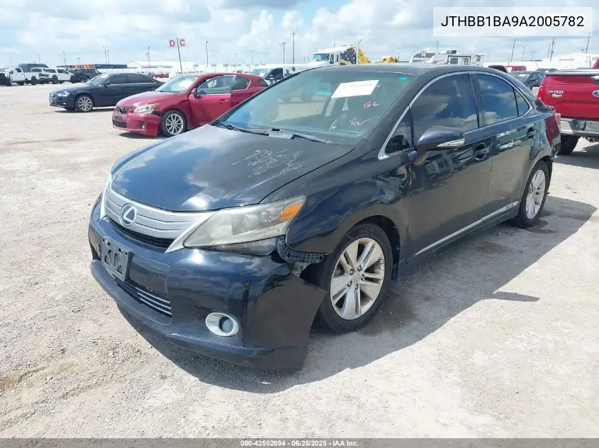 2010 Lexus Hs 250H VIN: JTHBB1BA9A2005782 Lot: 42552894