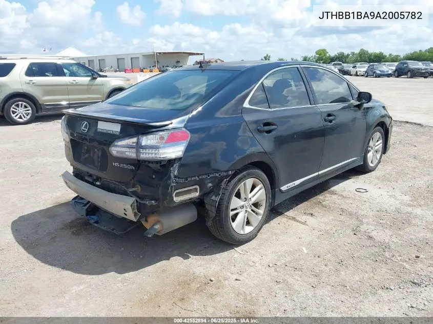2010 Lexus Hs 250H VIN: JTHBB1BA9A2005782 Lot: 42552894