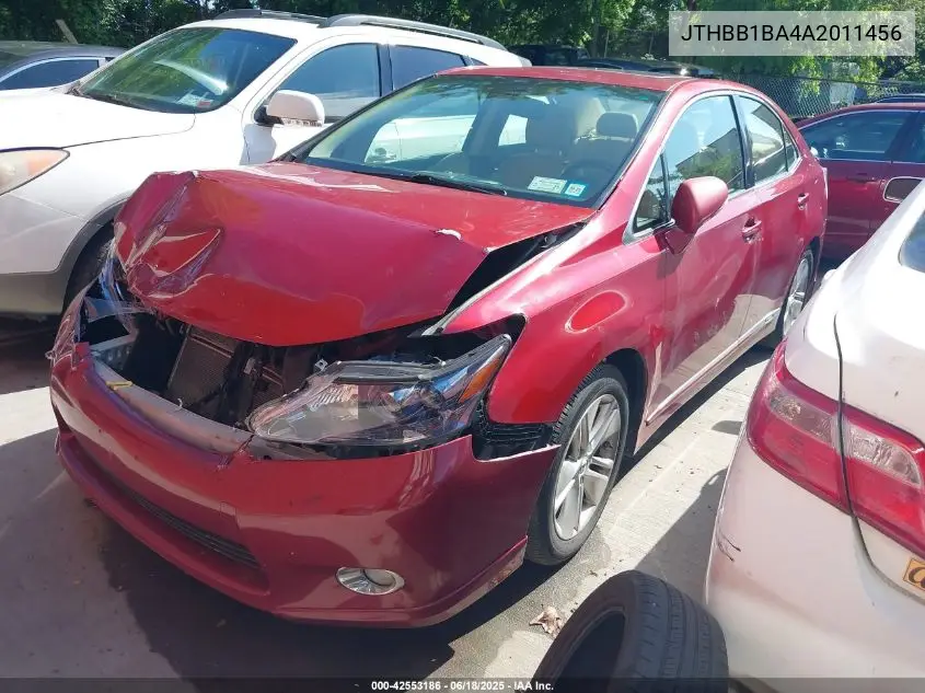 2010 Lexus Hs 250H Premium/Premium Luxury VIN: JTHBB1BA4A2011456 Lot: 42553186